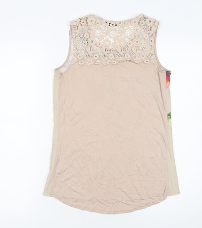 Womens UK Size XS Oasis Beige Camisole Blouse