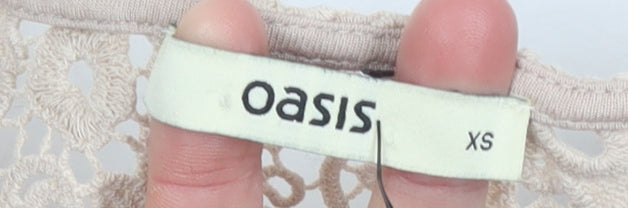 Womens UK Size XS Oasis Beige Camisole Blouse