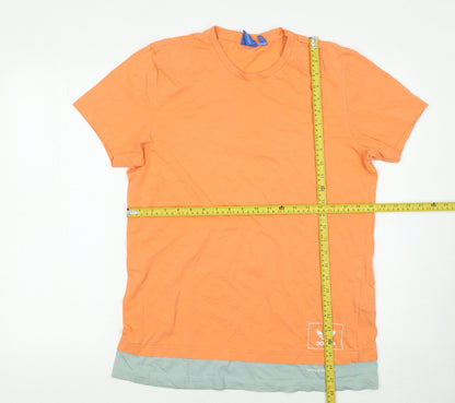 Mens UK Size L adidas Orange  T-Shirt