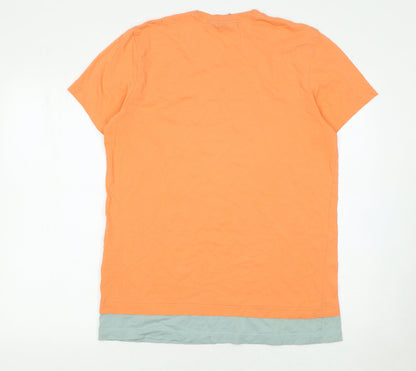 Mens UK Size L adidas Orange  T-Shirt