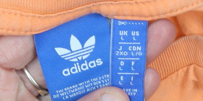 Mens UK Size L adidas Orange  T-Shirt