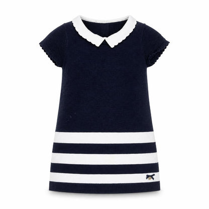 Junior J by Jasper Conran Navy & White Striped Knit Dress 18-24 Months Girls