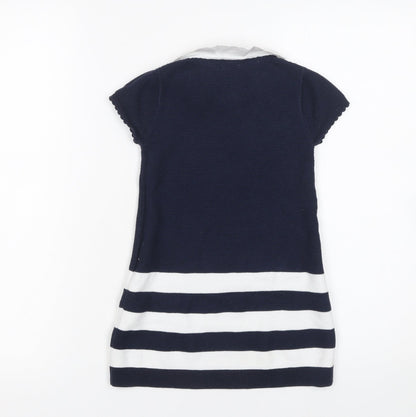 Junior J by Jasper Conran Navy & White Striped Knit Dress 18-24 Months Girls