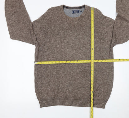 Mens UK Size L Maine New England Brown Pullover Jumper