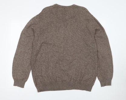 Mens UK Size L Maine New England Brown Pullover Jumper