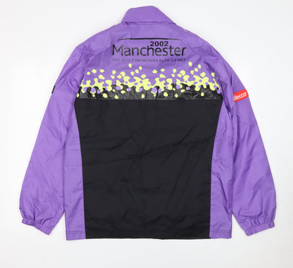 George ASDA Men's Purple & Black Windbreaker Jacket Size S Manchester 2002