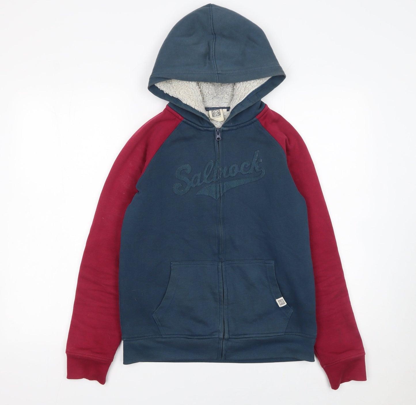 Boys UK Size 11-12 Years Saltrock Blue Full Zip Hoodie