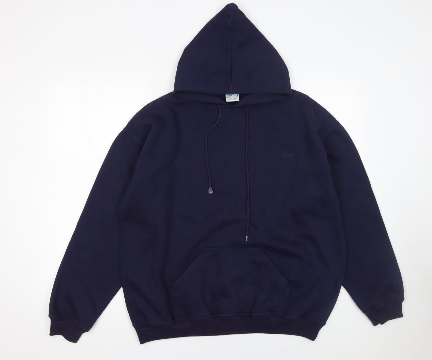 Mens UK Size M Rodeo Blue Pullover Hoodie