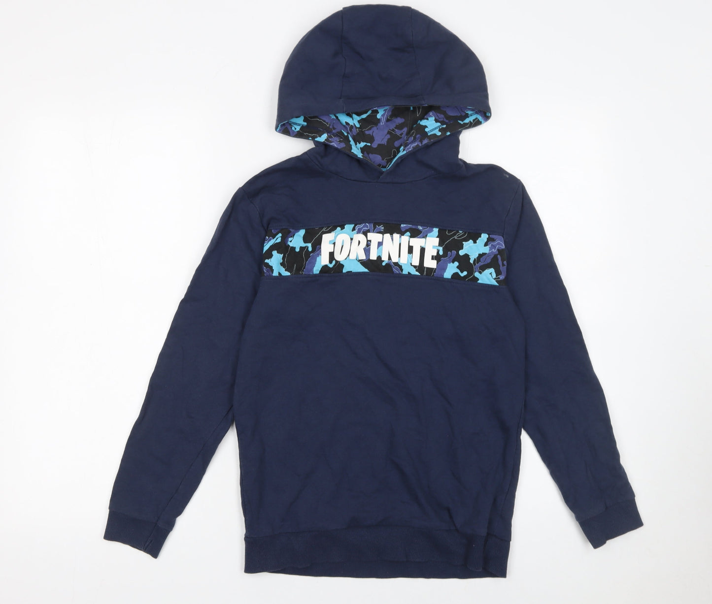 Boys UK Size M Fortnite Blue Pullover Hoodie