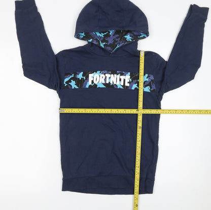 Boys UK Size M Fortnite Blue Pullover Hoodie