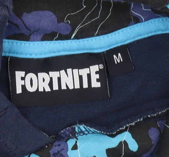 Boys UK Size M Fortnite Blue Pullover Hoodie