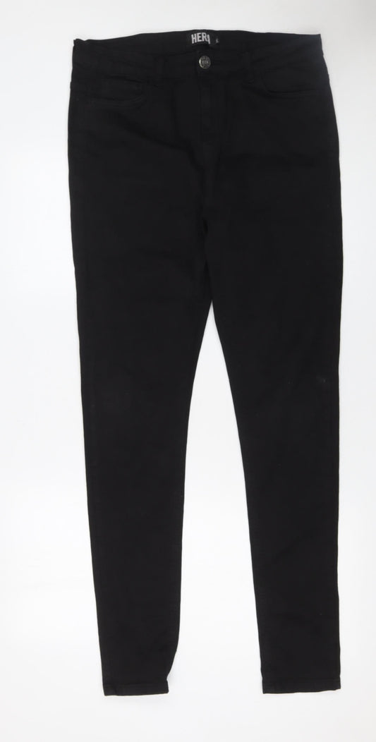 Mens UK Size 34L Hera Slim Fit Skinny Black Jeans
