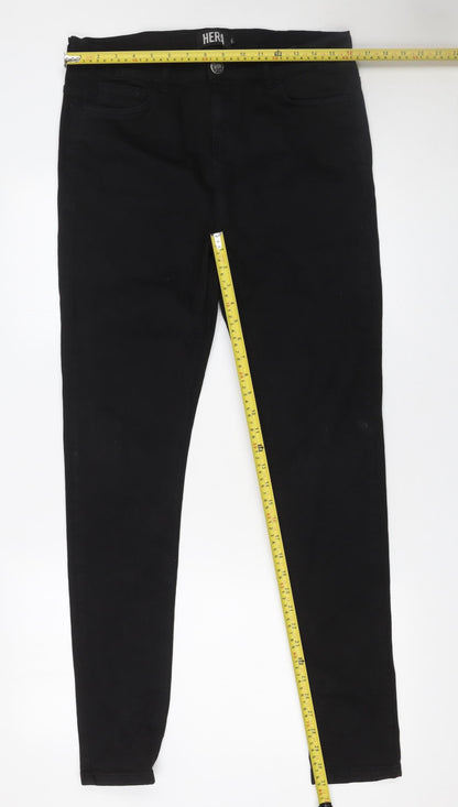 Mens UK Size 34L Hera Slim Fit Skinny Black Jeans