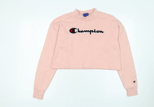 Womens UK Size S Champion Pink Pullover Sweatshirt