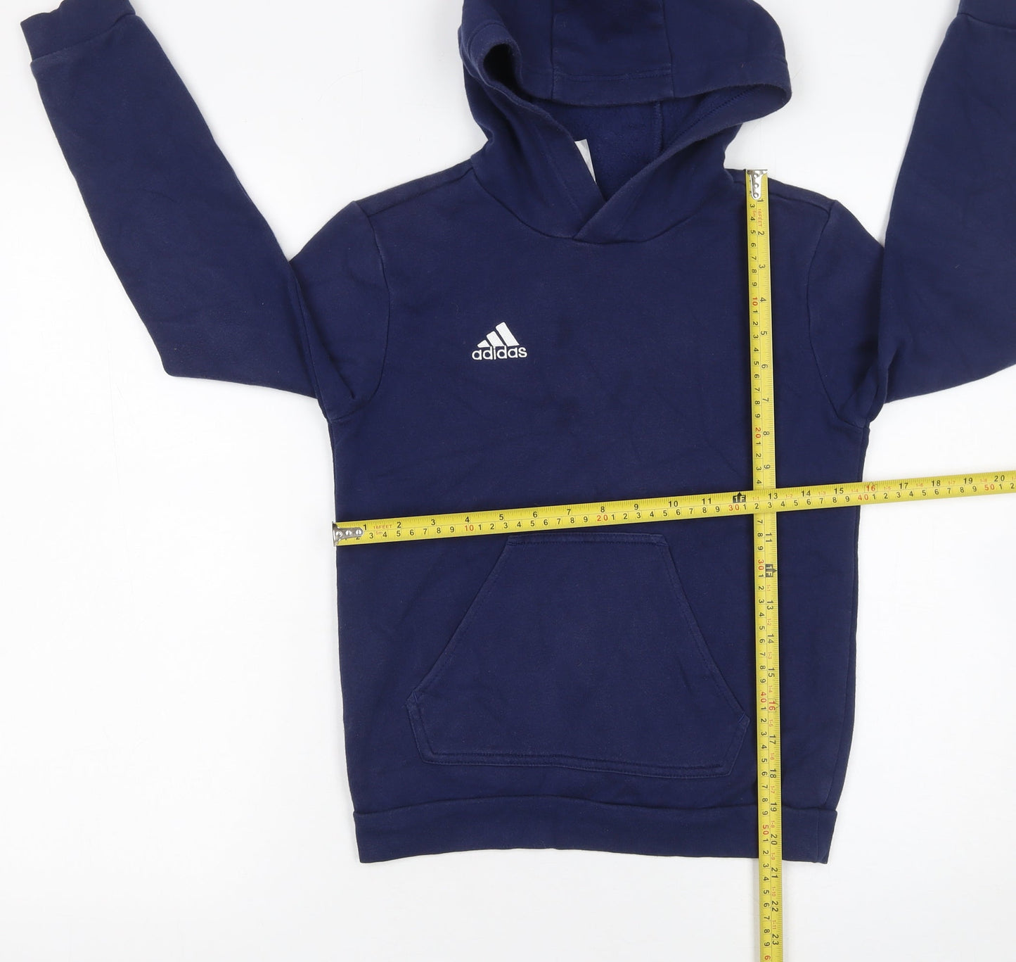 Boys UK Size 9-10 Years adidas Blue Pullover Hoodie