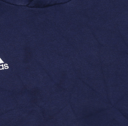 Boys UK Size 9-10 Years adidas Blue Pullover Hoodie