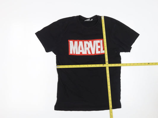 Mens UK Size M Marvel Black  T-Shirt