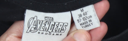 Mens UK Size M Marvel Black  T-Shirt