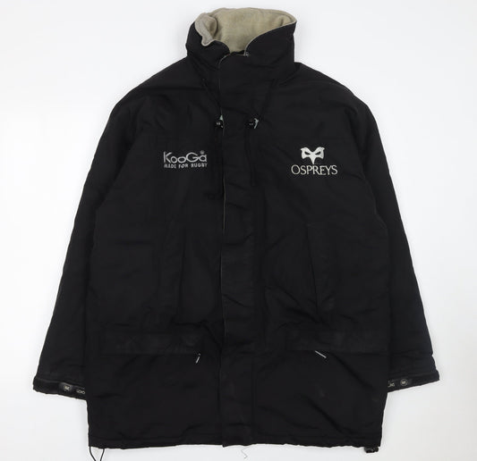 Mens UK Size M Kooga Black Parka Coat