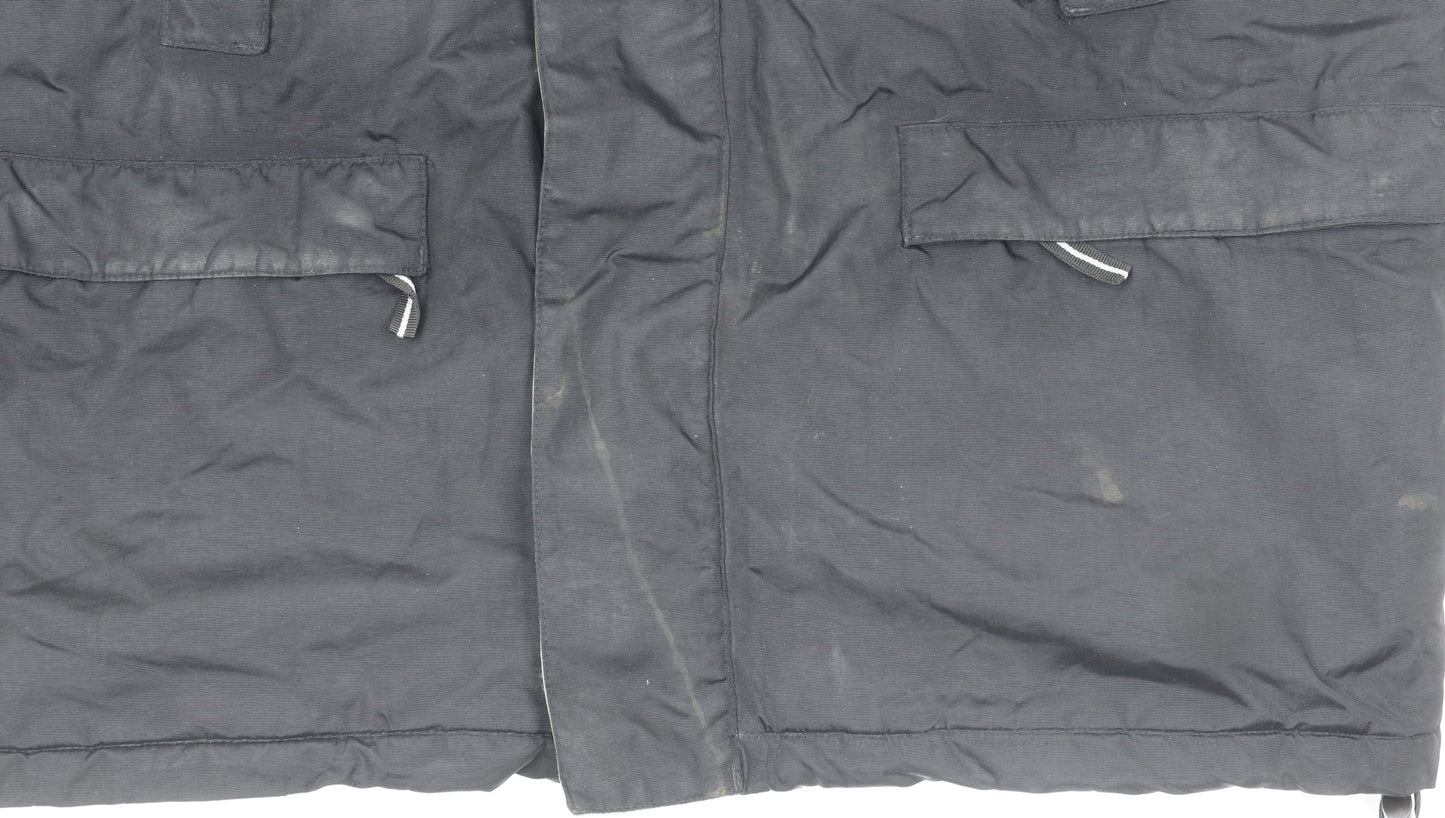 Mens UK Size M Kooga Black Parka Coat