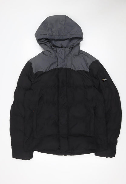 Mens UK Size M National Geographic Black Puffer Jacket