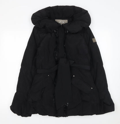 Womens UK Size 10 Covered Black Puffer Jacket