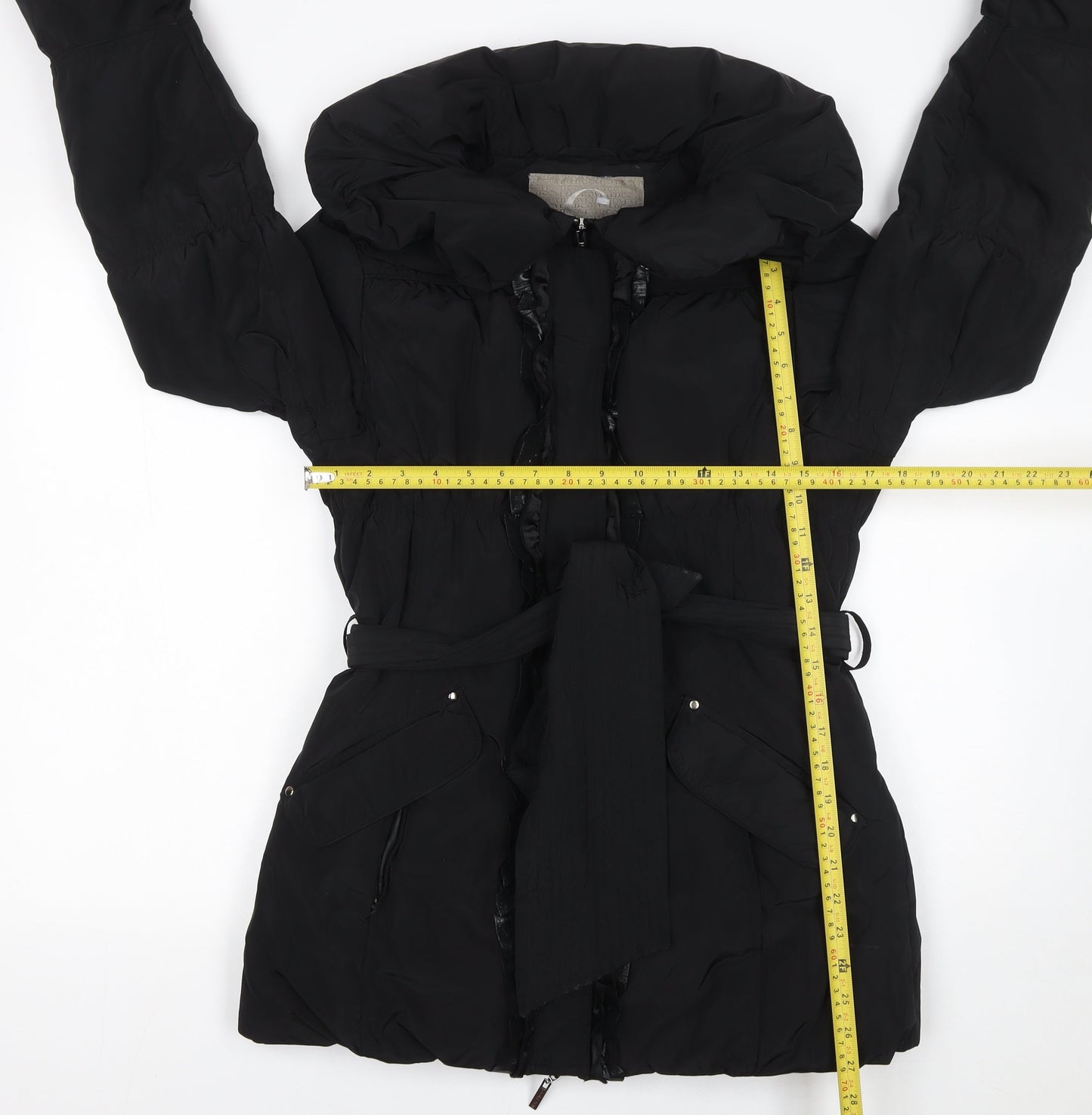 Womens UK Size 10 Covered Black Puffer Jacket