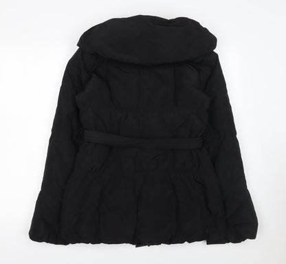 Womens UK Size 10 Covered Black Puffer Jacket