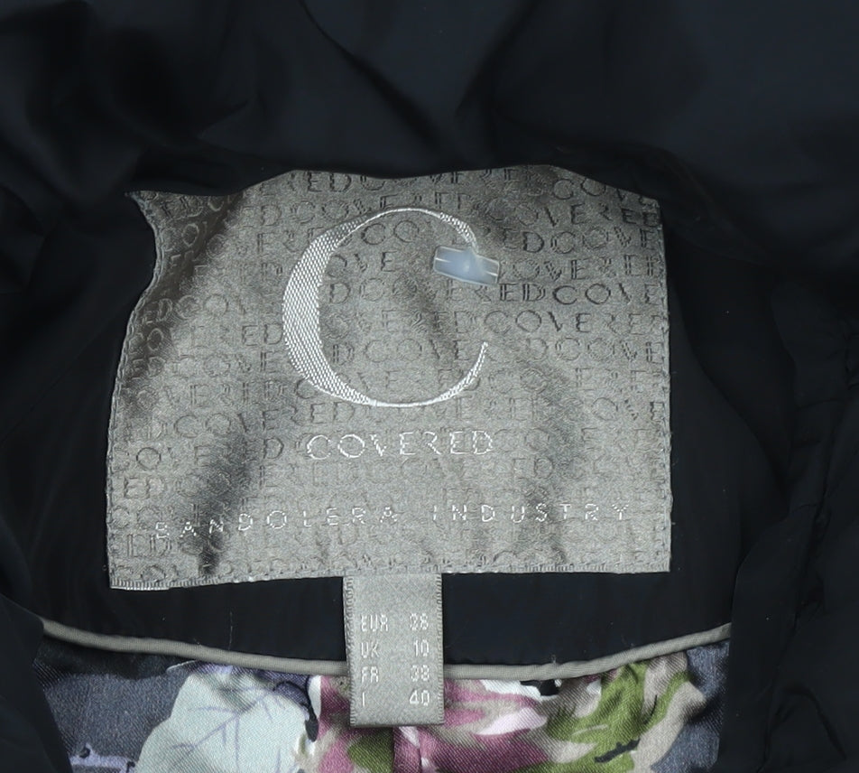 Womens UK Size 10 Covered Black Puffer Jacket