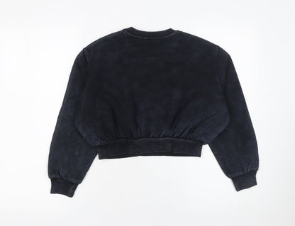 Marks and Spencer Girls Black Harvard Logo Pullover Sweatshirt 9-10 Years