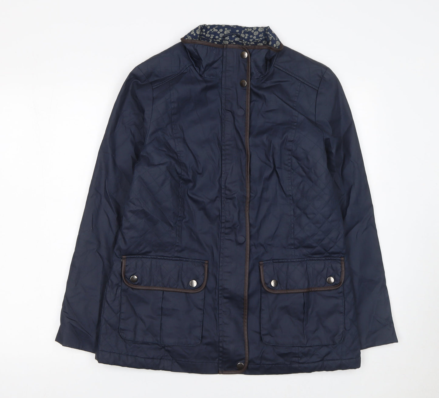 Womens UK Size 14 Debenhams Blue Quilted Coat
