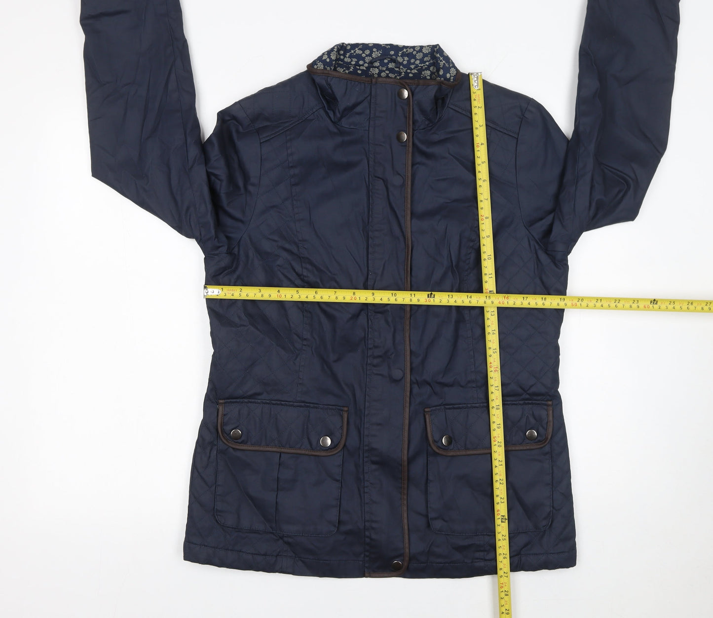 Womens UK Size 14 Debenhams Blue Quilted Coat