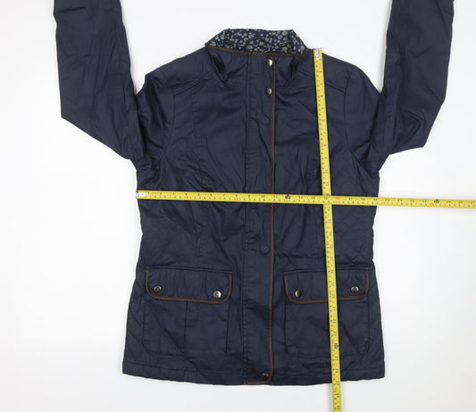 Womens UK Size 14 Debenhams Blue Quilted Coat