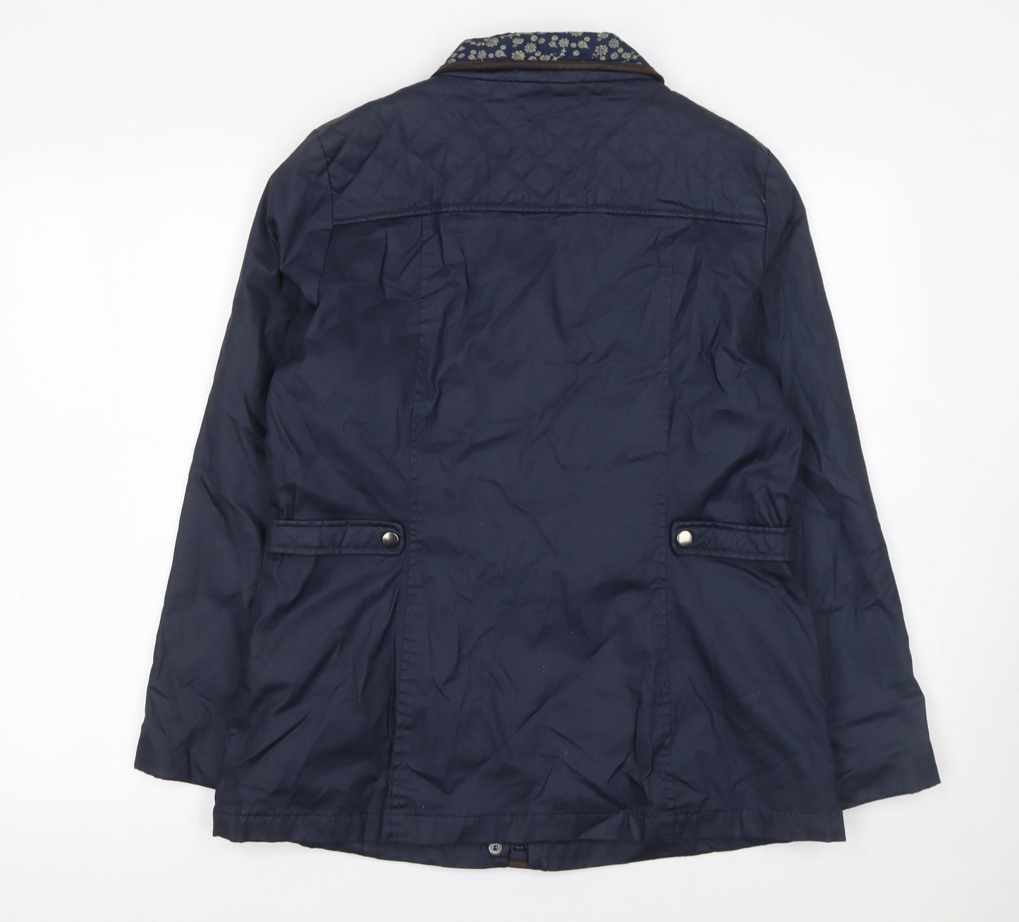Womens UK Size 14 Debenhams Blue Quilted Coat