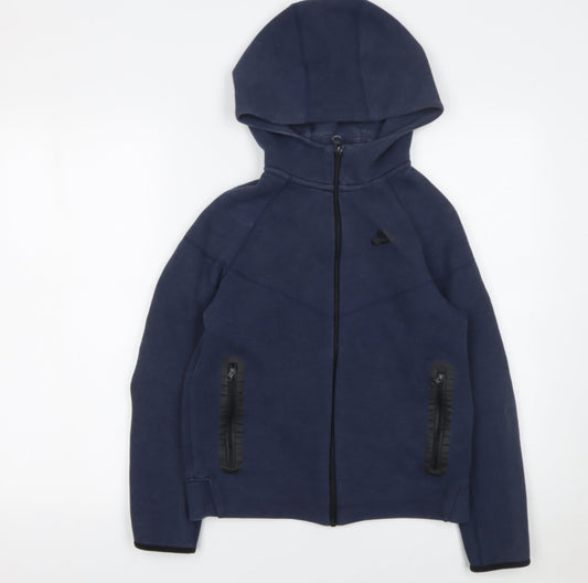 Boys UK Size 13-14 Years Nike Blue Full Zip Hoodie