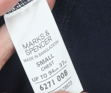Mens UK Size S Marks and Spencer Blue Pullover Sweatshirt