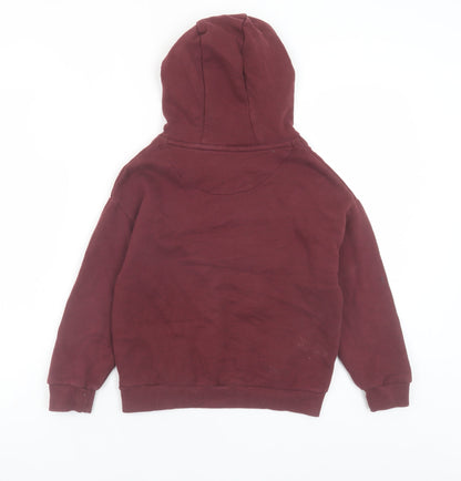 Boys UK Size 7-8 Years Marks and Spencer Red Pullover Hoodie