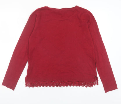 Womens UK Size 12 White Stuff Red Pullover Jumper