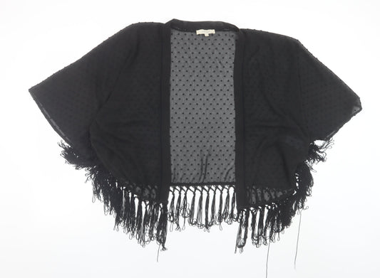 Womens UK Size One Size Oasis Black Kimono Blouse