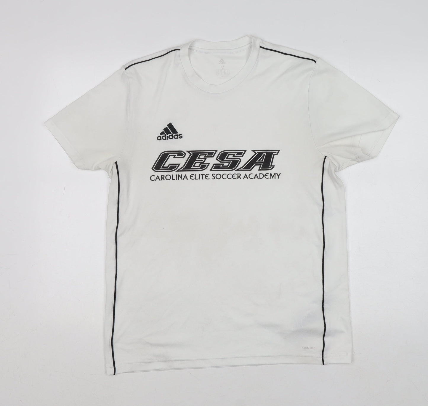 Mens UK Size M adidas White Football Gym & Training Running & Jogging T-Shirt