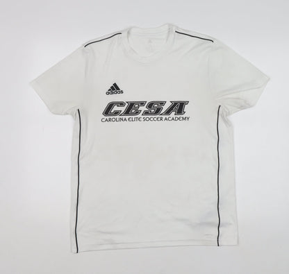 Mens UK Size M adidas White Football Gym & Training Running & Jogging T-Shirt