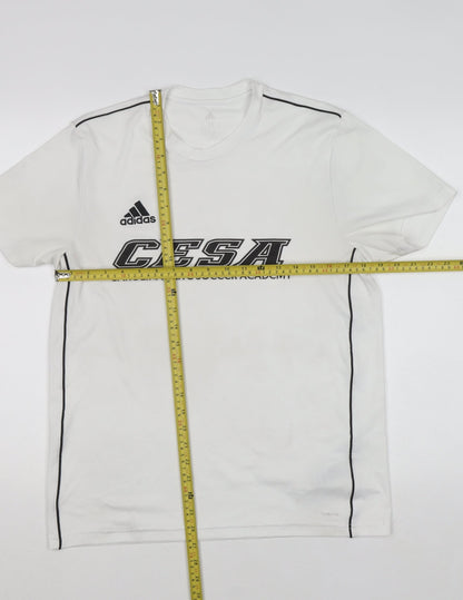 Mens UK Size M adidas White Football Gym & Training Running & Jogging T-Shirt