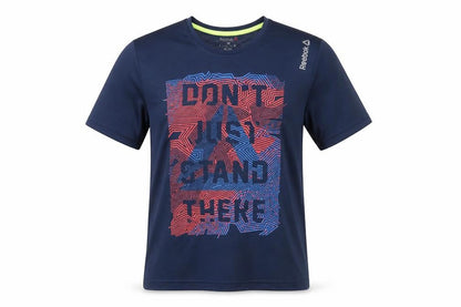 Mens UK Size M Reebok Blue Gym & TrainingRunning & JoggingCrossFit T-Shirt