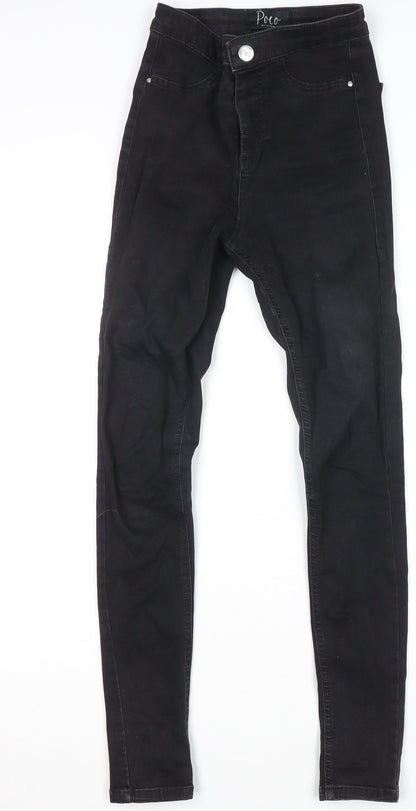 Womens UK Size 6 Poco by Pippa Slim Fit Skinny Black Jeans