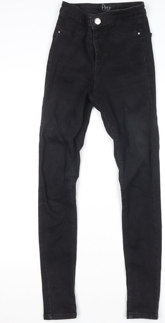 Womens UK Size 6 Poco by Pippa Slim Fit Skinny Black Jeans