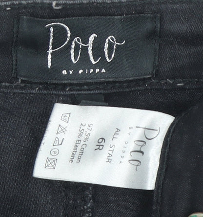 Womens UK Size 6 Poco by Pippa Slim Fit Skinny Black Jeans