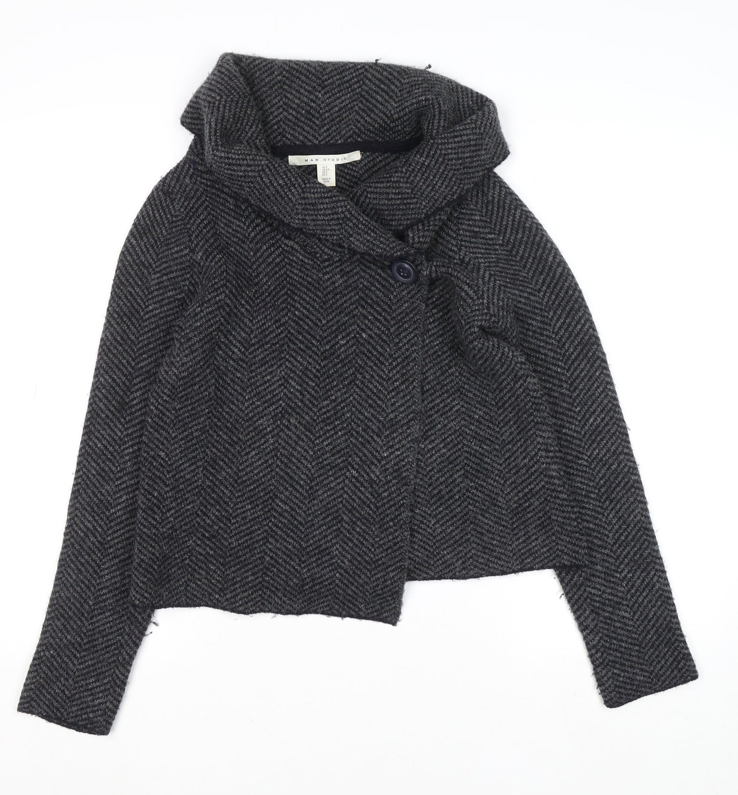 Womens UK Size S Max Studio Grey Cardigan Jumper
