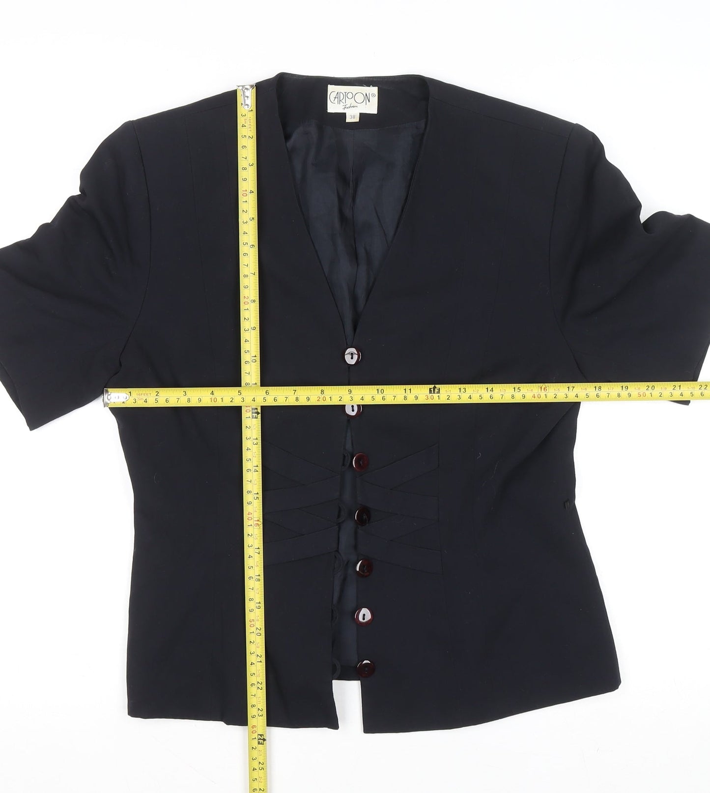 Womens UK Size 10 Cartoon Regular Black Suit Jacket