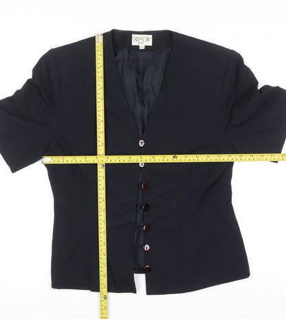 Womens UK Size 10 Cartoon Regular Black Suit Jacket