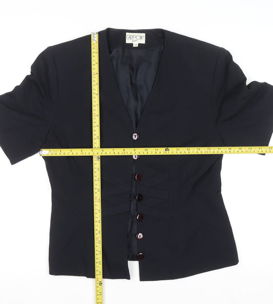Womens UK Size 10 Cartoon Regular Black Suit Jacket